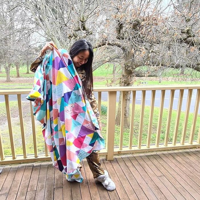 I Upcycled Old Duvet Cover, And Turn Them Into Fashionable Dresses