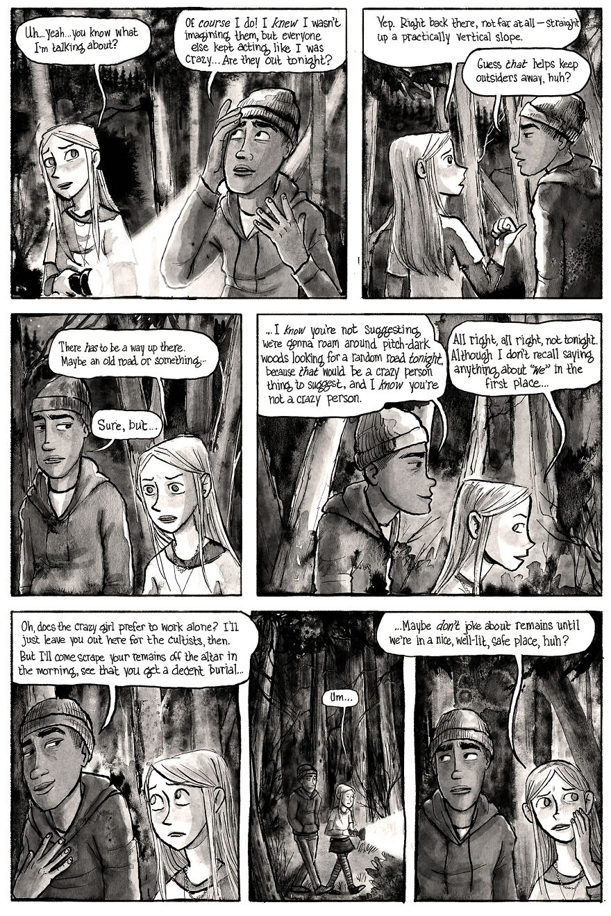 I'm Creating A Dark Comic Series That's Full Of Creepy Small-Town Secrets (Part 2 Of My Horror Webcomic)