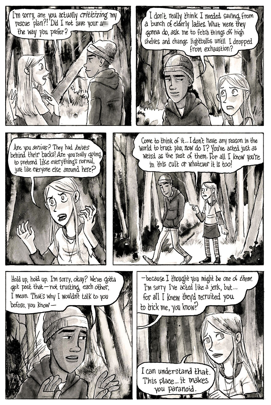 I'm Creating A Dark Comic Series That's Full Of Creepy Small-Town Secrets (Part 2 Of My Horror Webcomic)