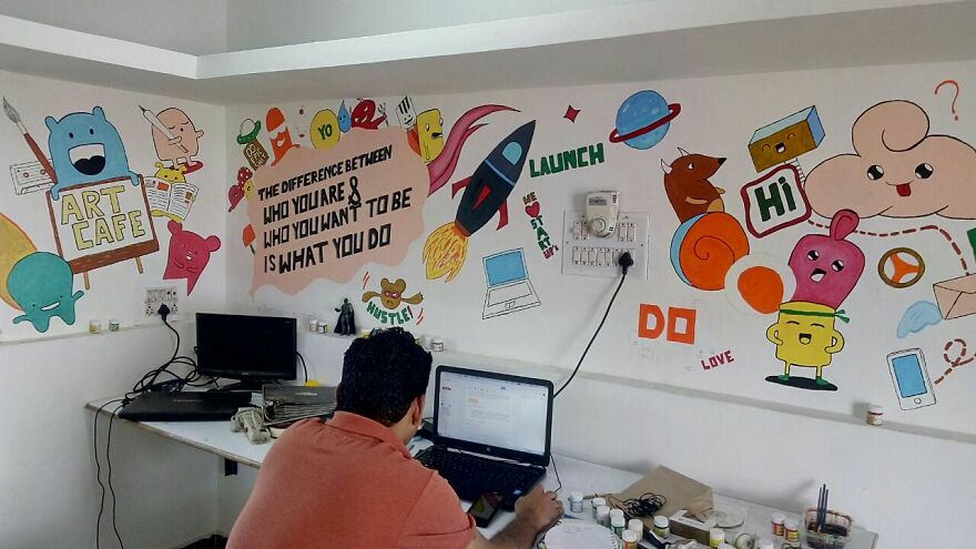 Doodling A Small Office At Bengaluru, India