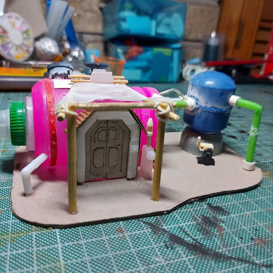 I Build Tiny Things From Recycled Materials