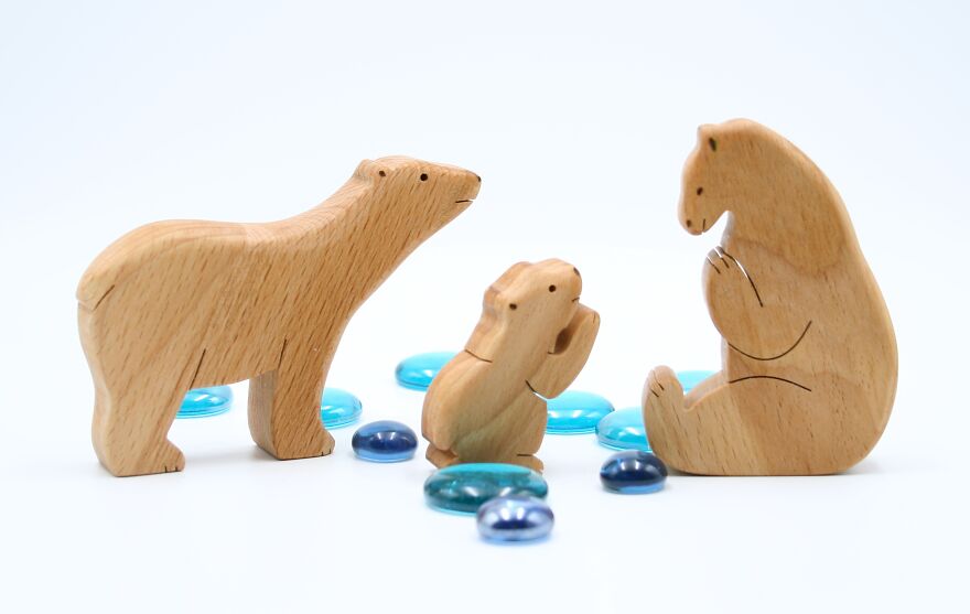 Polar Bears (Beech Wood)