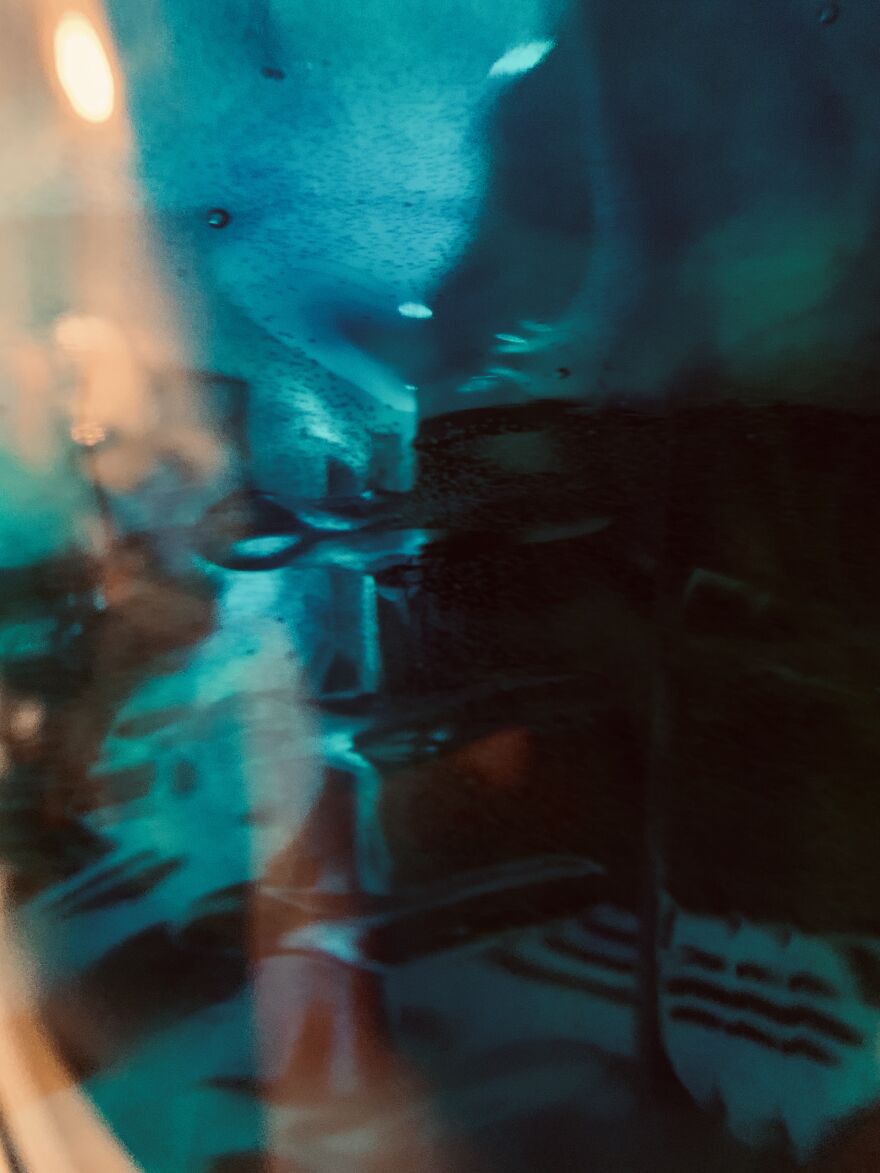 I Took A Couple Of Old Glass Bottles, Some Blue And Green Food Coloring And An iPhone And Just Started Taking Pictures. What Resulted May Just Be A Rare Peek Into A Forbidden Realm.