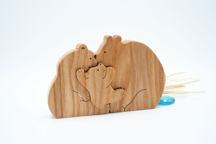 Bears Family Puzzle (Ash Wood)