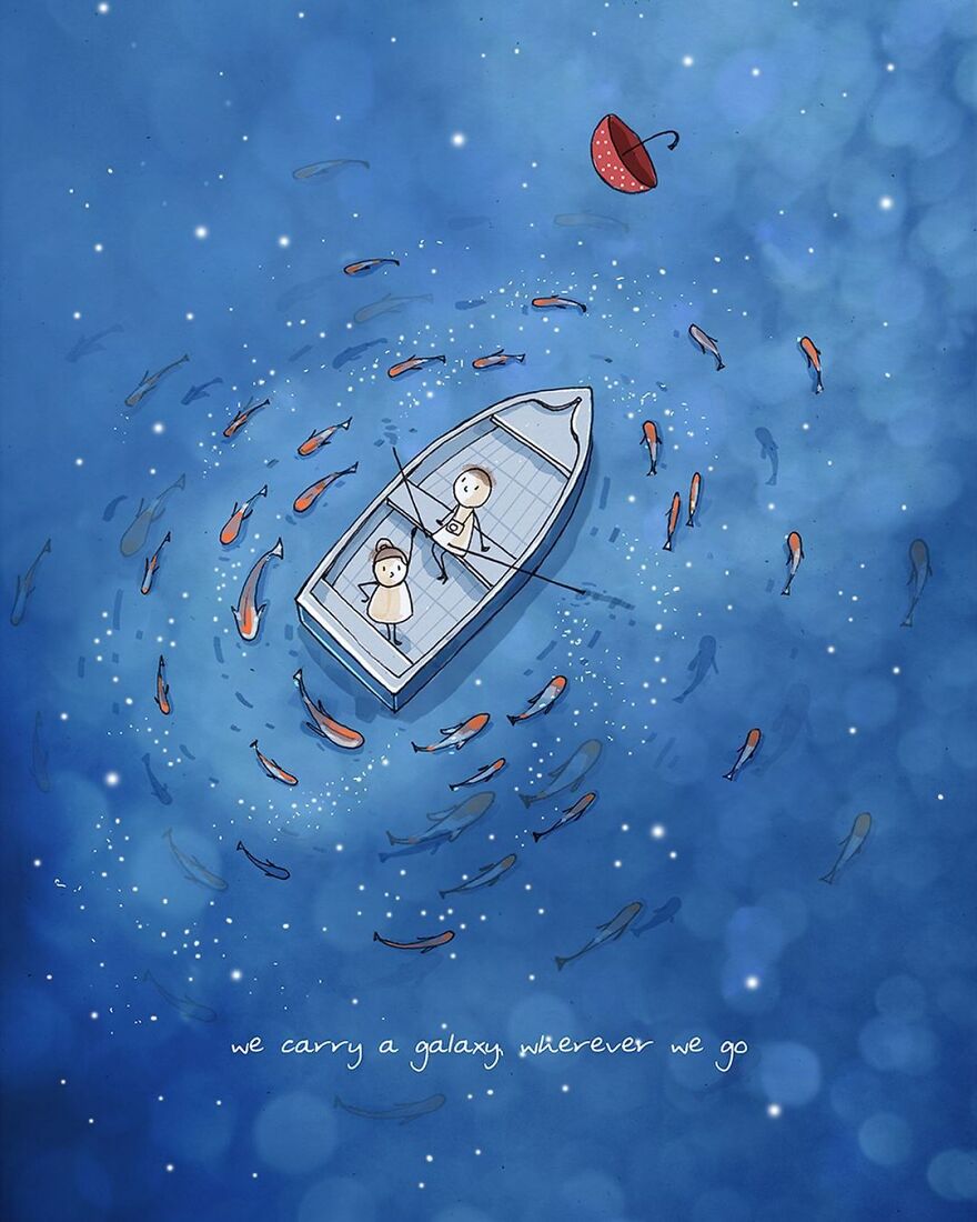 Indian Artist Make Beautiful Surreal Illustrations About Love And Life