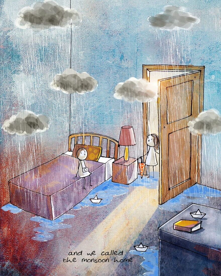 Indian Artist Make Beautiful Surreal Illustrations About Love And Life