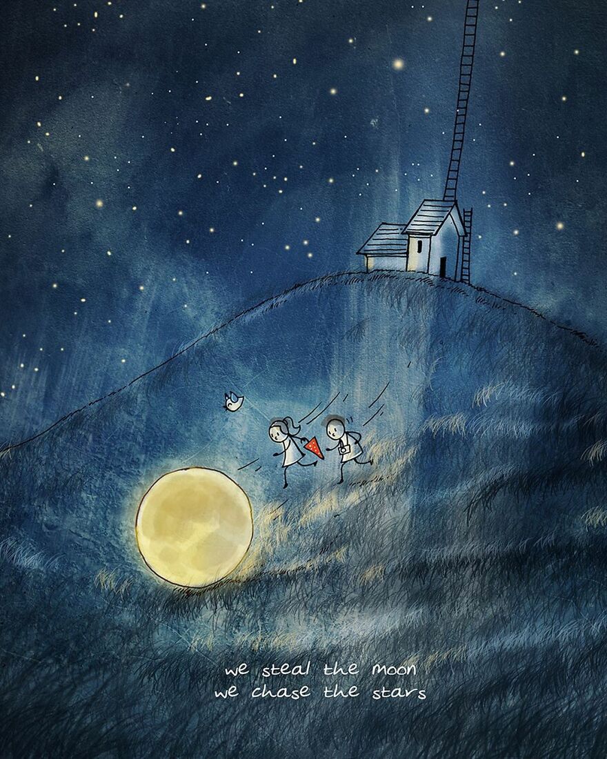 Indian Artist Make Beautiful Surreal Illustrations About Love And Life