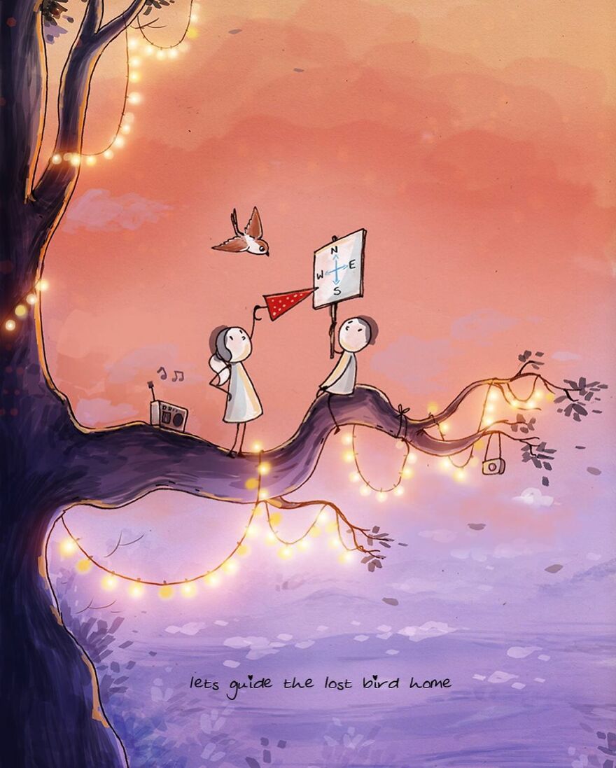 Indian Artist Make Beautiful Surreal Illustrations About Love And Life