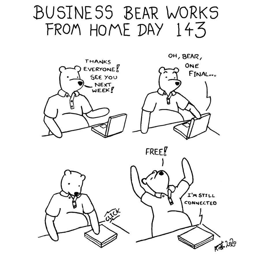 I've Spent The Last Year Drawing A Comic About Working From Home (10 Comics)