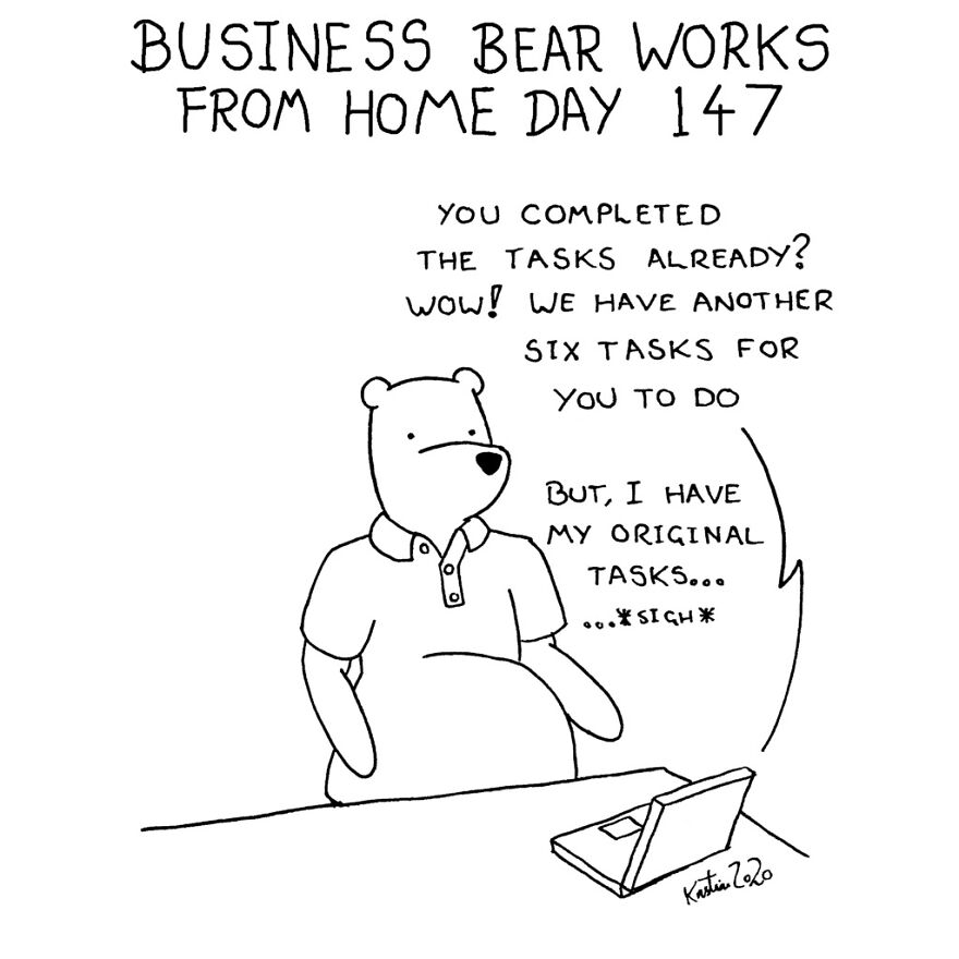 I've Spent The Last Year Drawing A Comic About Working From Home (10 Comics)