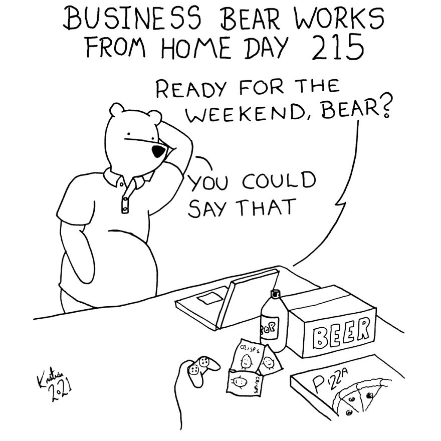 I've Spent The Last Year Drawing A Comic About Working From Home (10 Comics)