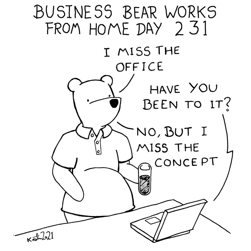 I've Spent The Last Year Drawing A Comic About Working From Home (10 Comics)