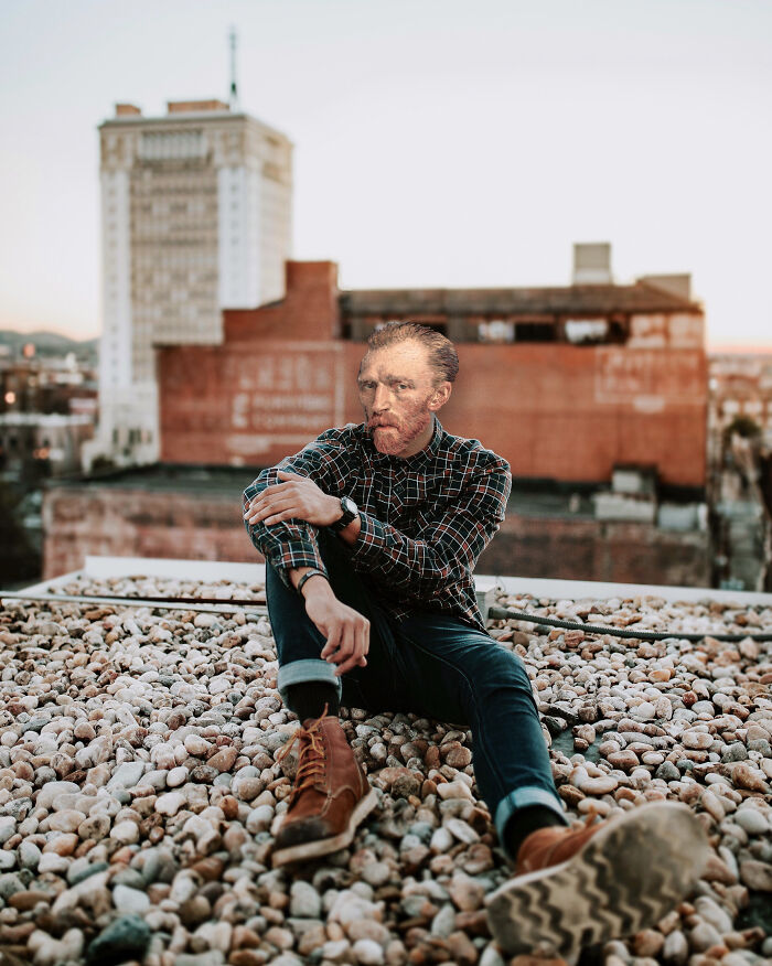 Mona Lisa, Frida Kahlo & Vincent Van Gogh : Nowadays, Outside The Frame