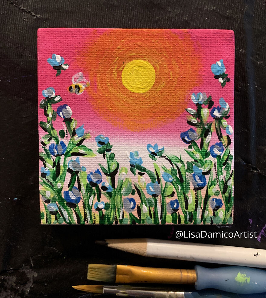 During The Pandemic Winter, I Painted A Miniature Garden During The Pandemic Winter, I Painted A Miniature Garden