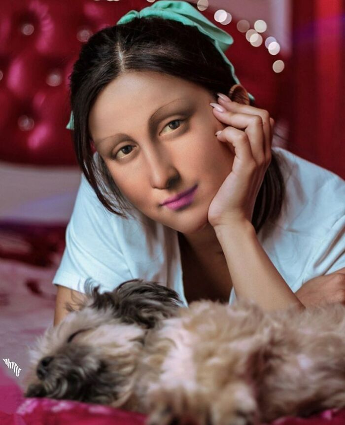 Mona Lisa, Frida Kahlo & Vincent Van Gogh : Nowadays, Outside The Frame