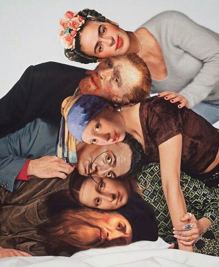 Mona Lisa, Frida Kahlo & Vincent Van Gogh : Nowadays, Outside The Frame