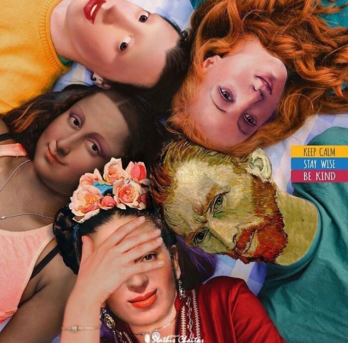 Mona Lisa, Frida Kahlo & Vincent Van Gogh : Nowadays, Outside The Frame