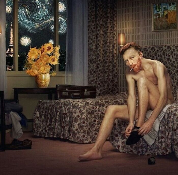 Mona Lisa, Frida Kahlo & Vincent Van Gogh : Nowadays, Outside The Frame