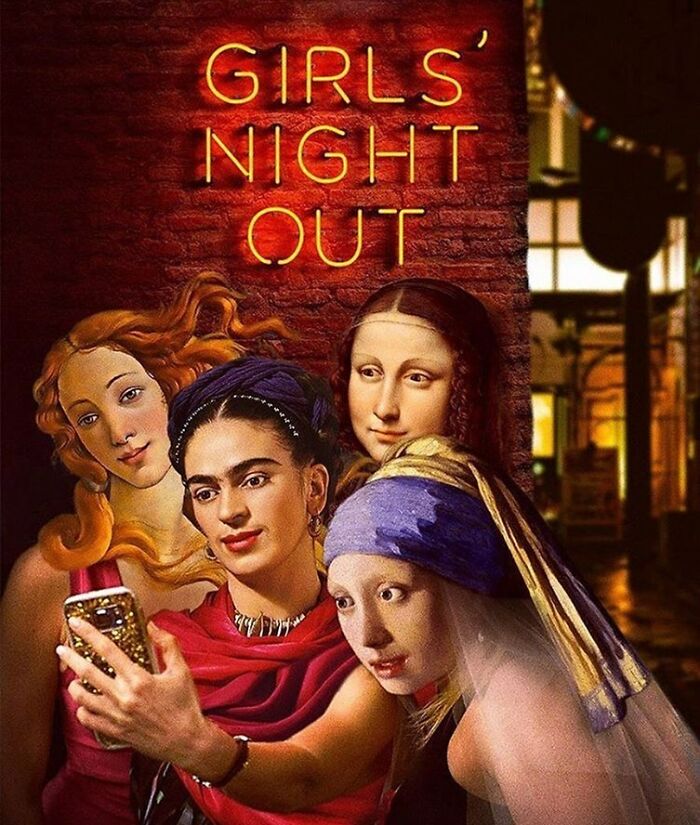 Mona Lisa, Frida Kahlo & Vincent Van Gogh : Nowadays, Outside The Frame