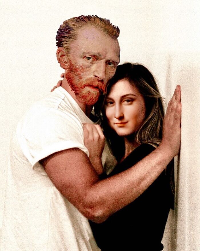 Mona Lisa, Frida Kahlo & Vincent Van Gogh : Nowadays, Outside The Frame