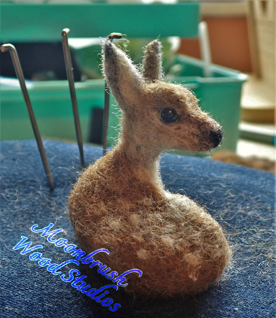 I Created This Mixed Media Diorama Of A Deer In A Bluebell Wood