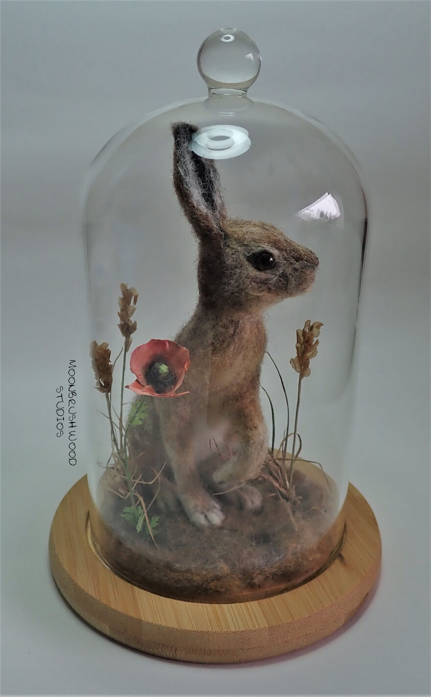 I Created This Mixed Media Sculpture Of A Hare In A Wheat Field