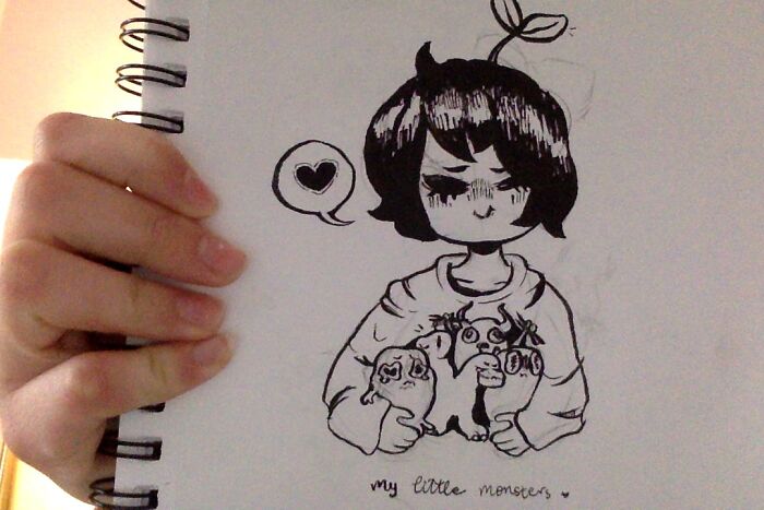 Excuse The Sketch Lines- My Lil' Monsters, A Doodle Turned Illustration About My Mental Illness