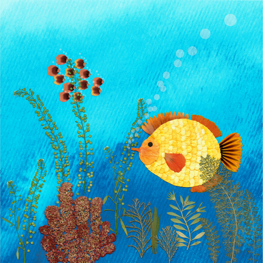 I Make Art From Pressed Dried Flowers And Plants