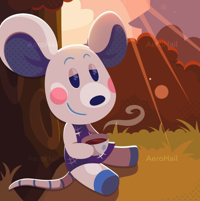 Commission Of Animal Crossing's Dora! Early Morning Tea!