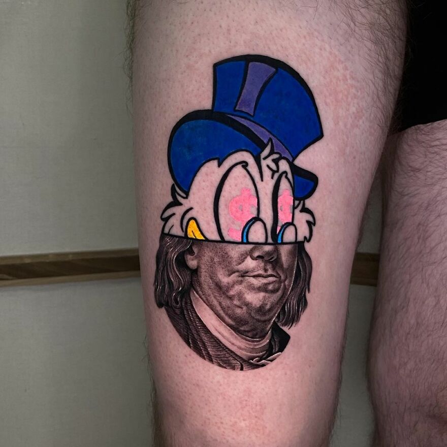 The French Tattoo Artist Produces Fantastic Tattoos In The Mixture Of 2 Styles