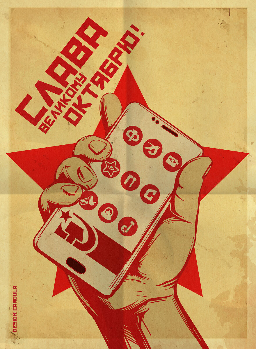 I Re-Imagined Social Media Logos In Soviet Style