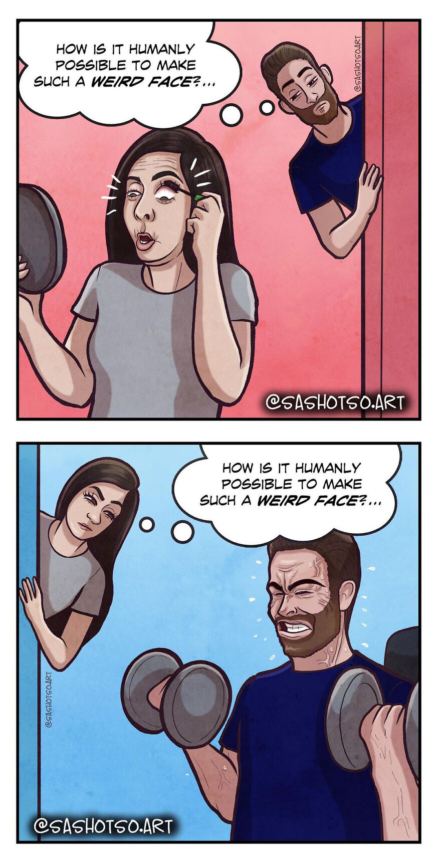 Funny-Comics-Everyday-Life-Relationships-Girl-Problems-Sasha-Tsoysashotso-Art