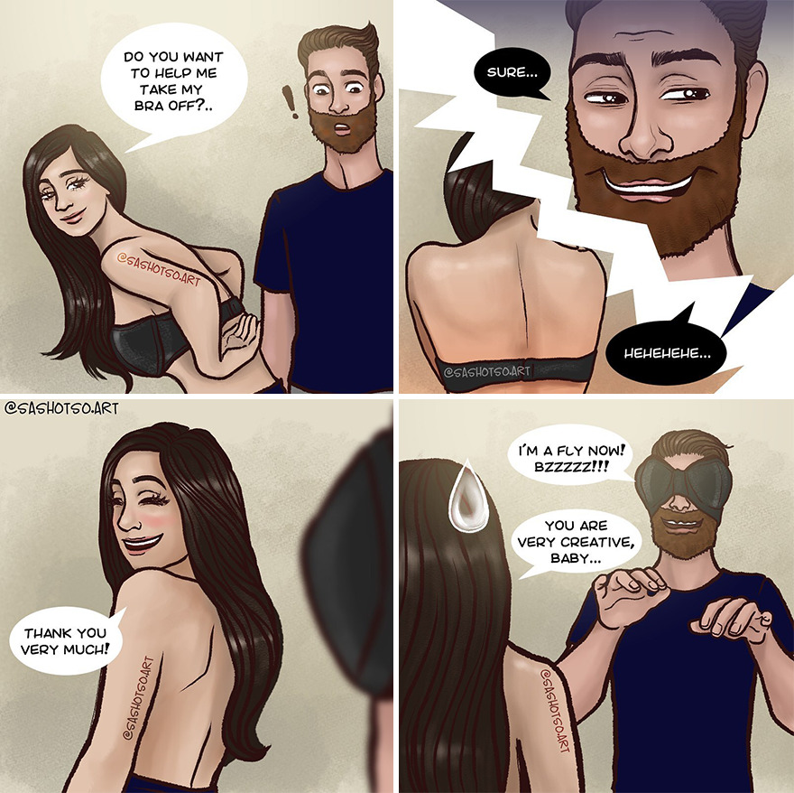 Funny-Comics-Everyday-Life-Relationships-Girl-Problems-Sasha-Tsoysashotso-Art