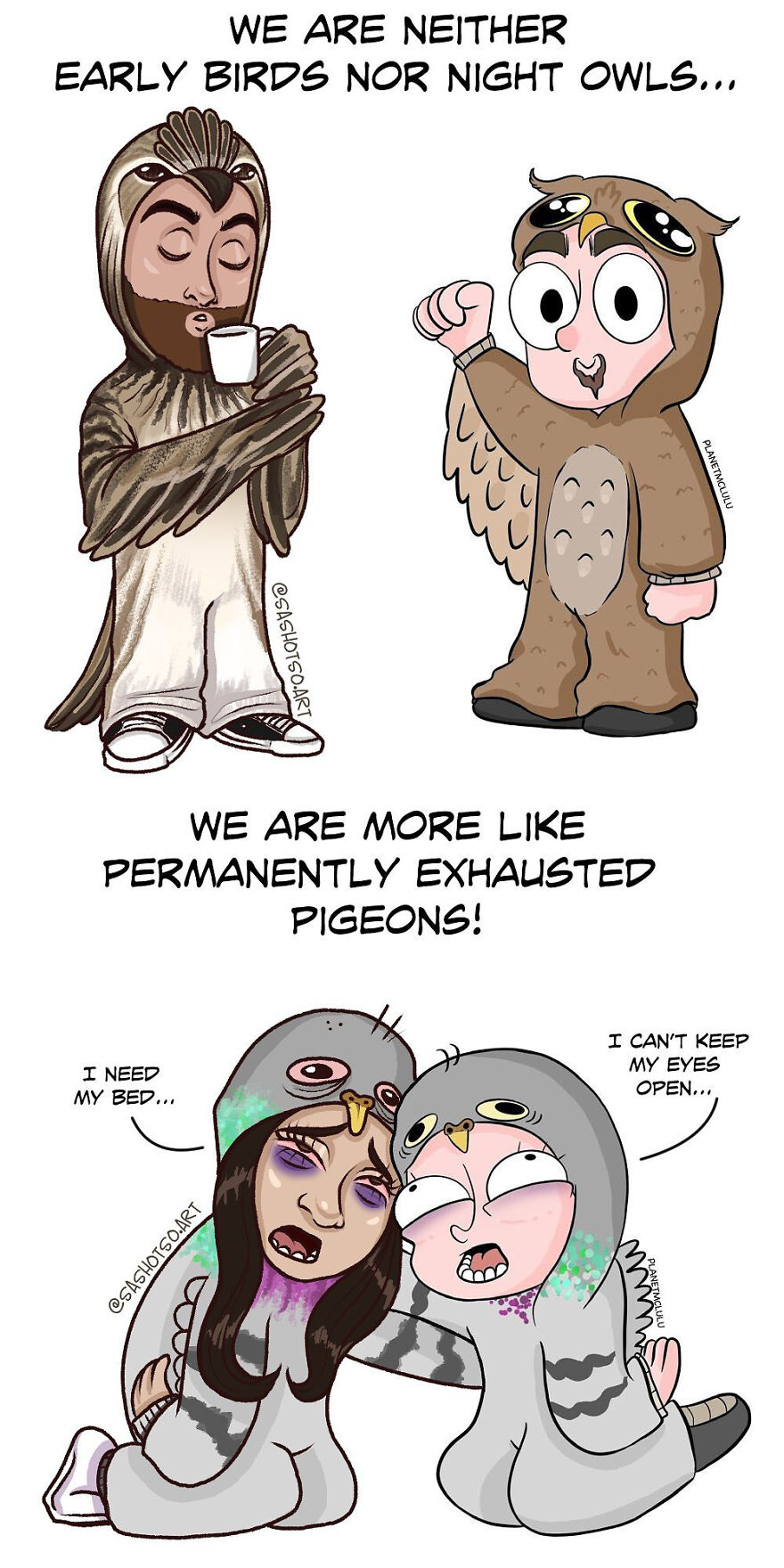 Funny-Comics-Everyday-Life-Relationships-Girl-Problems-Sasha-Tsoysashotso-Art