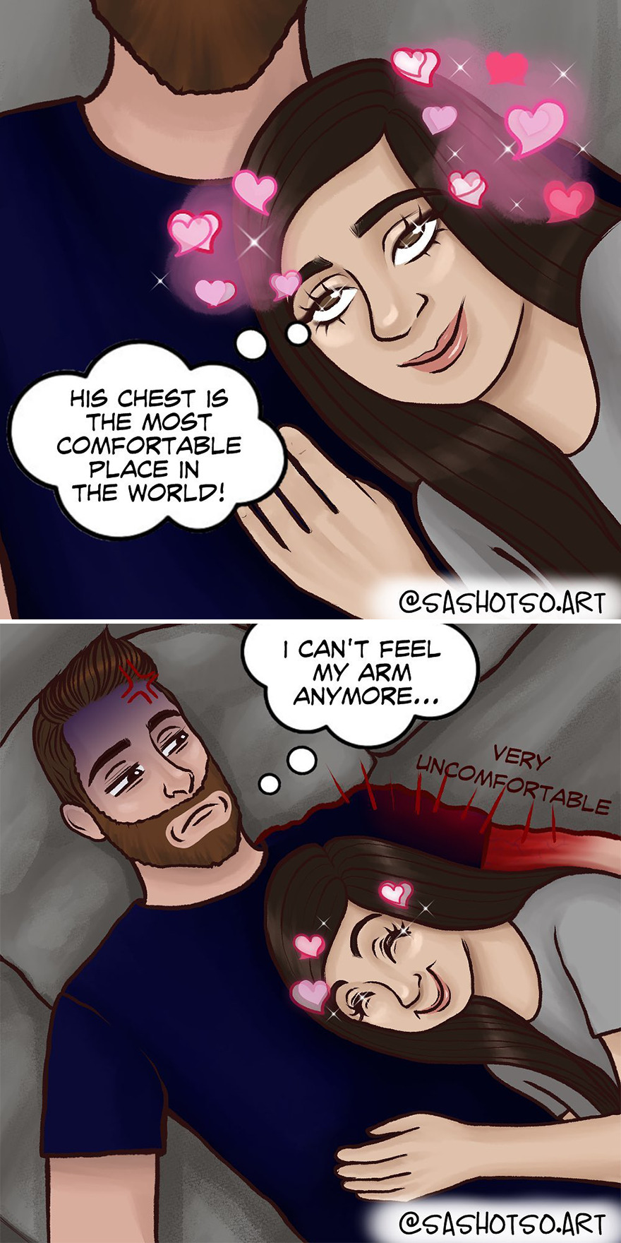 Funny-Comics-Everyday-Life-Relationships-Girl-Problems-Sasha-Tsoysashotso-Art