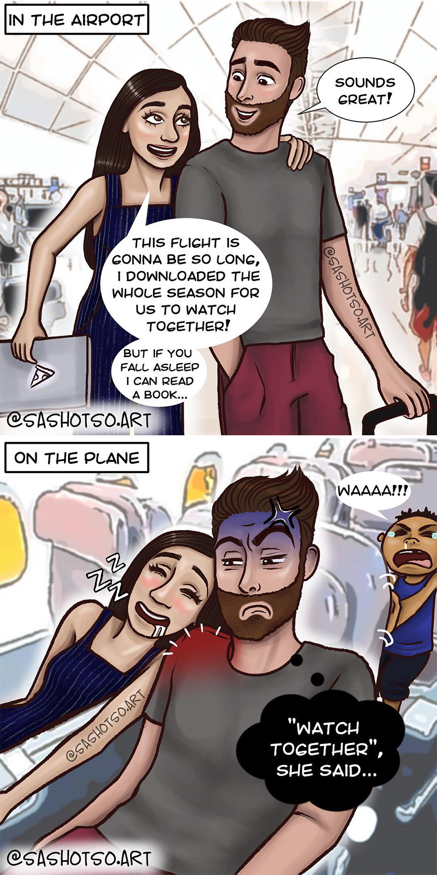 Funny-Comics-Everyday-Life-Relationships-Girl-Problems-Sasha-Tsoysashotso-Art