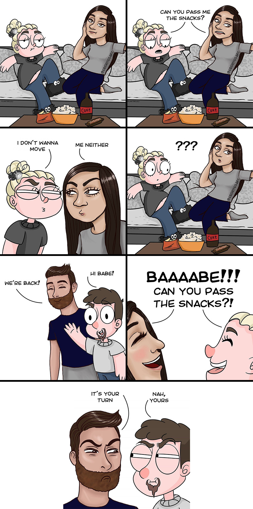 Funny-Comics-Everyday-Life-Relationships-Girl-Problems-Sasha-Tsoysashotso-Art