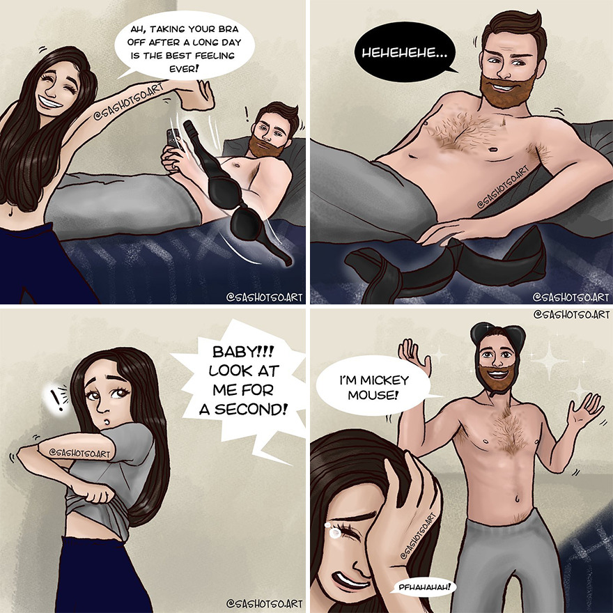 Funny-Comics-Everyday-Life-Relationships-Girl-Problems-Sasha-Tsoysashotso-Art