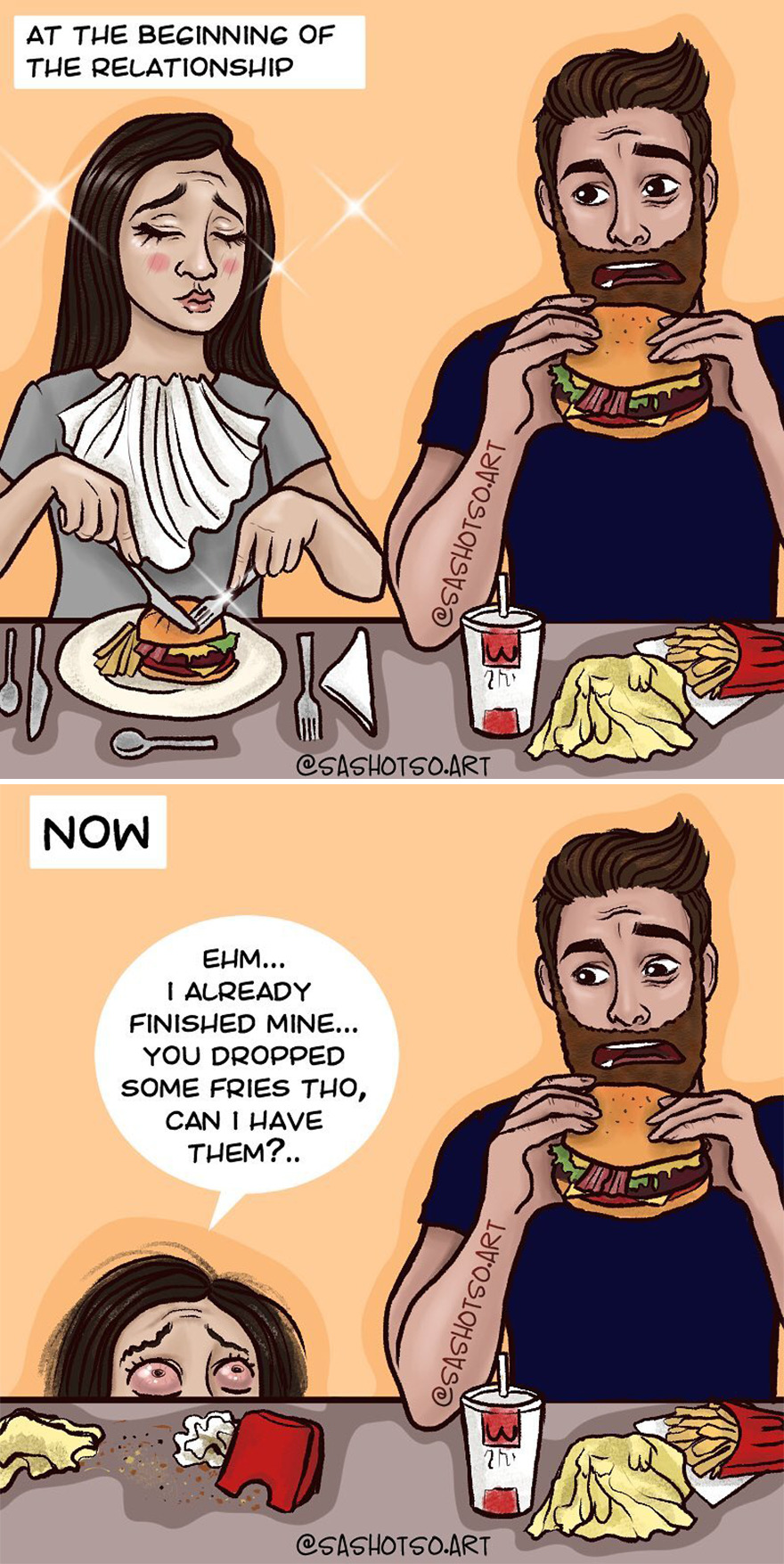 Funny-Comics-Everyday-Life-Relationships-Girl-Problems-Sasha-Tsoysashotso-Art