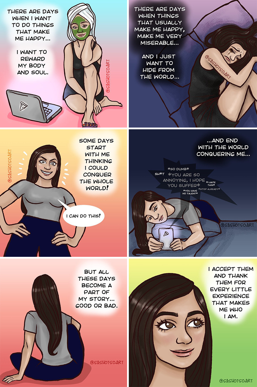 Funny-Comics-Everyday-Life-Relationships-Girl-Problems-Sasha-Tsoysashotso-Art
