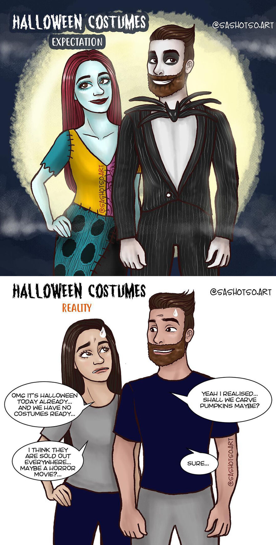 Funny-Comics-Everyday-Life-Relationships-Girl-Problems-Sasha-Tsoysashotso-Art