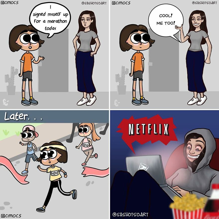 Funny-Comics-Everyday-Life-Relationships-Girl-Problems-Sasha-Tsoysashotso-Art