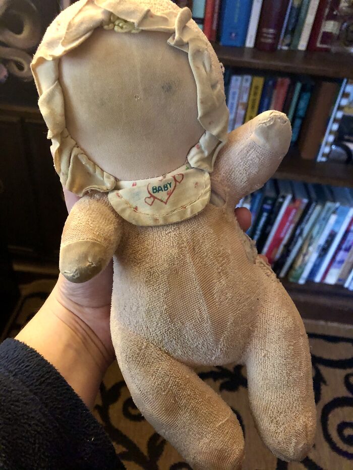 This Is Dolly. Had Her Since I Was Born. Mom Used To Keep Redrawing Her Face On For Me!