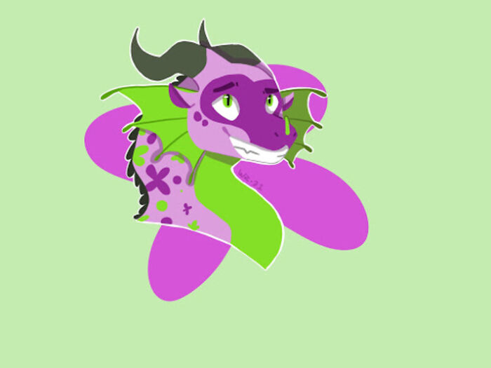 My Rainwing Oc, Lotus! Done On Procreate W/ An Apple Pencil