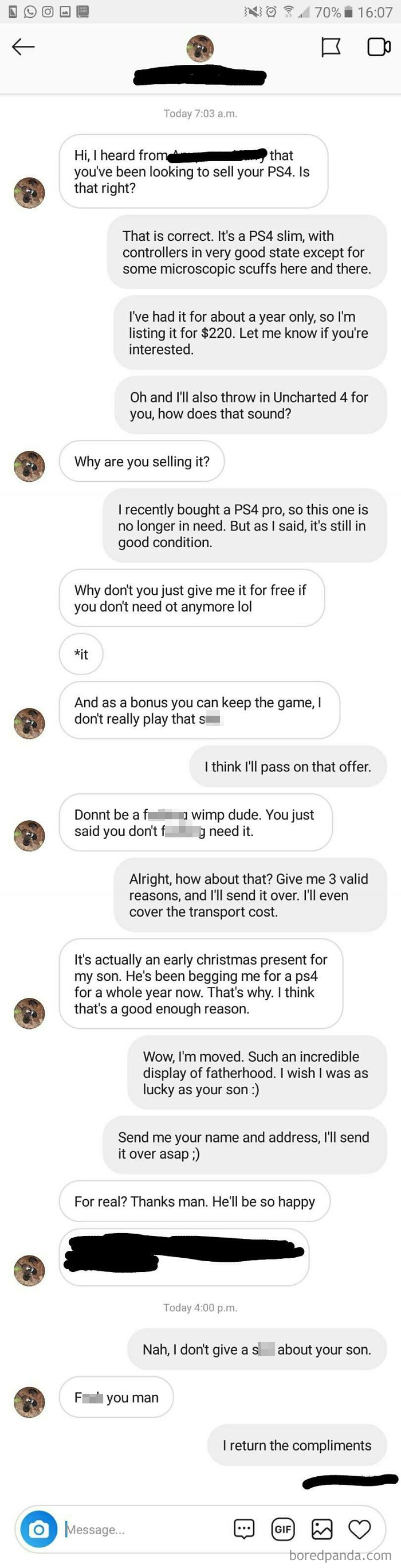 Send Me For Free, You Wimp