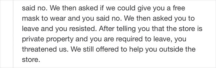 Shop Owner Pens A Mic-Drop Reply After A Customer Who Wouldn't Wear A Mask Properly Left Them A 1-Star Review