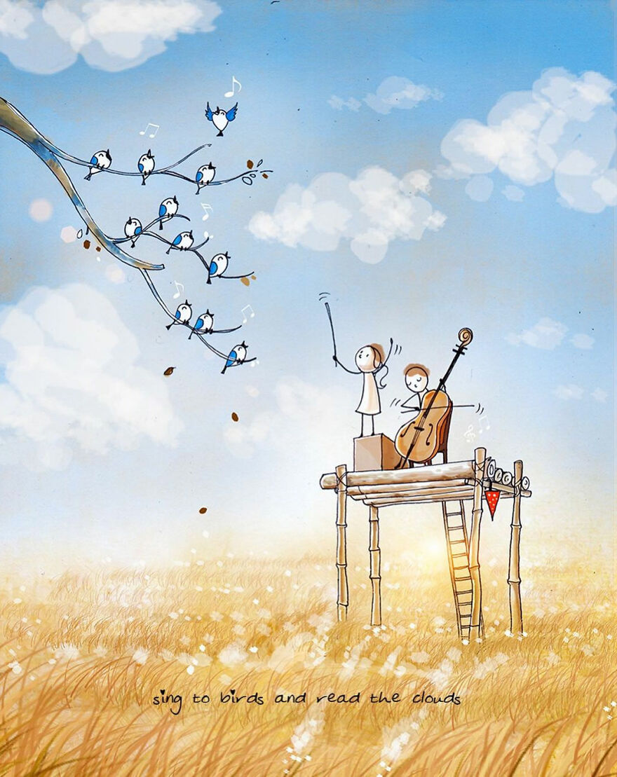 Indian Artist Make Beautiful Surreal Illustrations About Love And Life