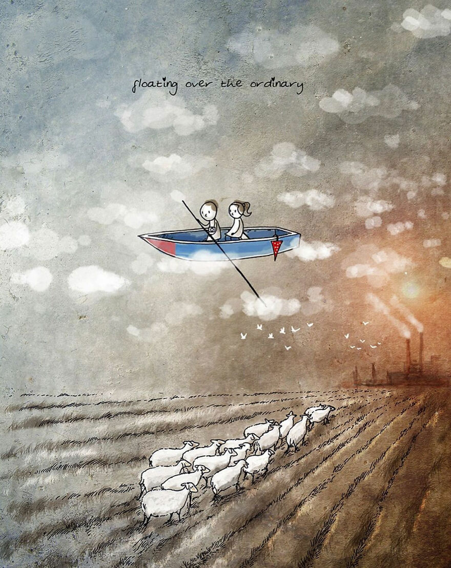 Indian Artist Make Beautiful Surreal Illustrations About Love And Life