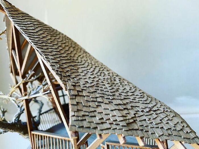 24 Photos Of Tiny Treehouses Handcrafted Within Bonsai Trees By The Late Dave Creek