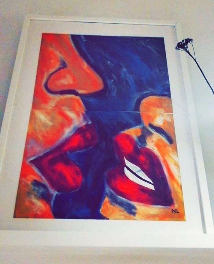 Fingerpainted This Two-Piece A Couple Of Years Ago. Not My Best, But I'm Still Very Proud 😊